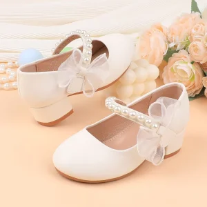 Little Kid Girl’s Ballerina Dance Shoes Dress Shoes Outdoor Activity for Wedding Party Low Heel Shoes for Girls