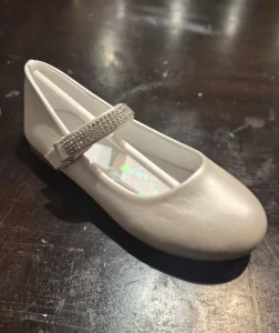 Little Kid Girl’s Flats School Shoes for Girls Princess Shoes with Embellishments Wedding Party Girls Shoes White