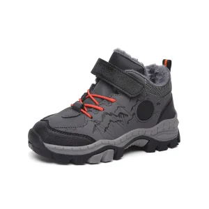 Little Kids Outdoor Snow Boots Rubber Anti slip Sole Winter Walking Shoes for Boys and Girls