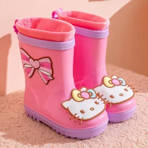 Lovely Cartoon Kitty Kuromi Cinnamoroll Kids RainBoots Waterproof Outdoors Children Rain Boots Gift Rain Shoes Boot