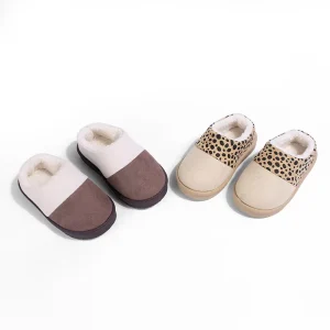 Lovely Little Kids Indoor Warm Slippers Soft Sole Toddlers Winter Suede Plush Slippers Shoes