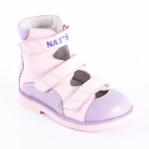 Lovely and Cute Genuine Leather Casual Summer Girl Orthopedic Sandals for 2-13 Years Old