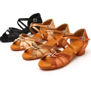 Low Heel Children Latin Dance Shoes Kids Ballroom Dancing Practice Wear Dance Shoes
