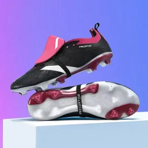 Low Top Laced Outdoor Long Stud SG Kids Soccer Cleats AG Football Boots TF Training Shoes for Boys