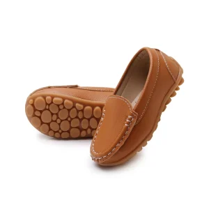 Low-Top Synthetic Leather Kids Shoes Breathable Waterproof Non-Slip Slip-On Loafers Spring New