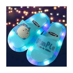 Luminous Cartoon Children’s Light PVC Sole Slipper Shoes Summer Flash Slippers Night LED Light Leisure Kids Beach Shoes Slippers