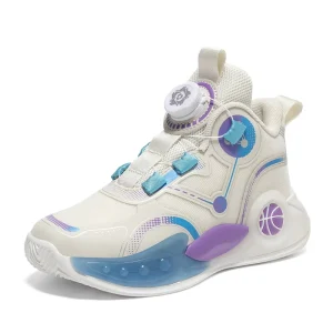MD Other Shoes Basketball for Kids 31-40 Quick Lace Mid-top Boys Sports Shoes Training School