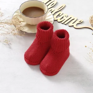 MIMIXIONG Infant Baby Knitted Fleck Cotton ColorNewborn Newborn Baby Socks Toddler Shoes