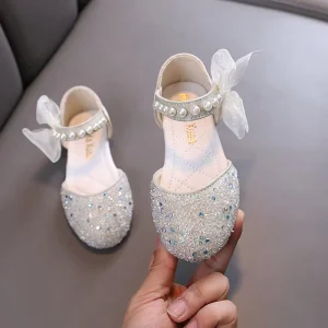 MQATZ Fashion Princess Shoes Dance Shining Crystal Jelly Sandals Dance Children Shoes Girls