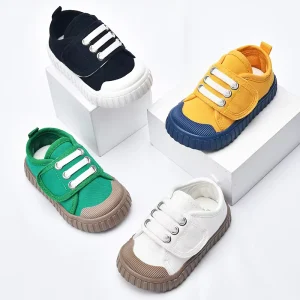 Magic Sticker Children’s Sports Shoes Outdoor Walking Baby Boys Girls Casual Canvas Kids Shoes