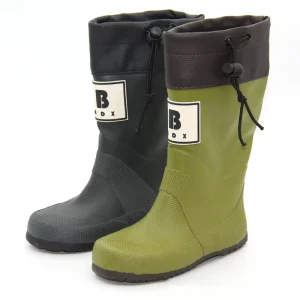 Manufacture Children Wellington Waterproof Rubber Mud Gumboots Lightweight Foldable Kids Rain Boots