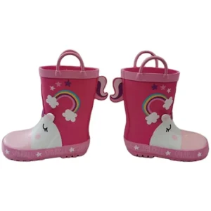 Manufacture Waterproof Rubber Rain Boots PVC Gum Boots Kids Children Custom Printing Logo Boots