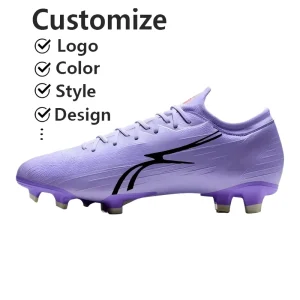 Manufacturer Custom Oem Outdoor Low Cut Professional Ankle Leather Training Futsal Soccer Cleats
