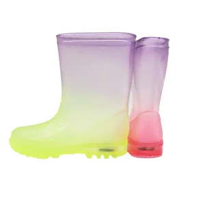 Manufacturer Fashion Classic Gradient Color PVC Kids Rain Boots