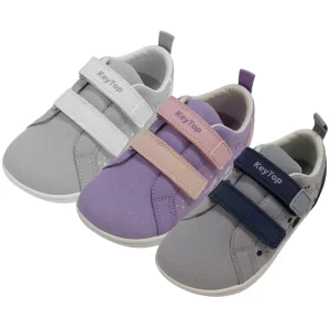 Manufacturer Kids Canvas Shoes Breathable Hook and Loop Easy on Off School Play Wide Toe Box Free Toes Children Barefoot Shoes