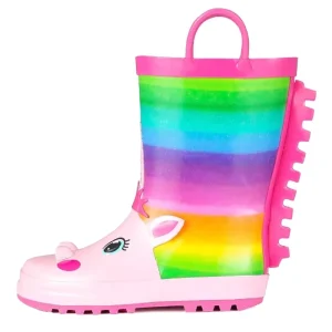 Manufacturer Kids Children Baby Girl Custom Printed Rain Boots Waterproof Outdoor Footwear