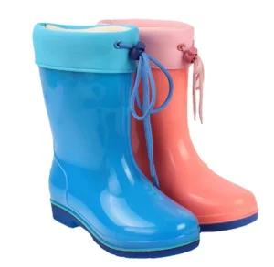 Manufacturer PVC Thermal Winter Summer Unisex Student Fur Anti Slip Warm Fashionable Children’s Waterproof Midi Rain Boots