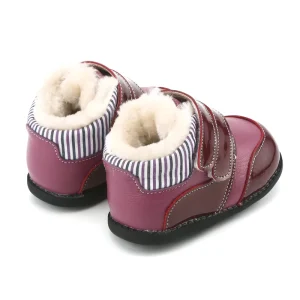 Manufacturer Real Leather Super Soft Western Flat Fur Boots for Little Boy Girl Kids Teenager