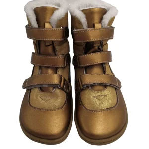 Manufacturer Stock Real Leather Super Soft Stylish Western Flat Fur Boots for Little Boy Girl Kids Teenage