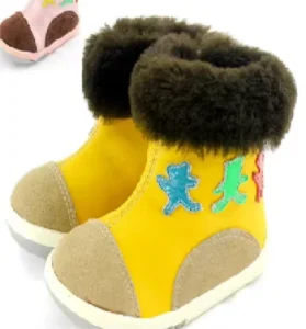 Manufacturer Stock Real Leather Super Soft Stylish Western Flat Fur Boots for Little Boy Girl Kids Teenage