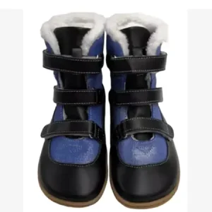 Manufacturer Stock Real Leather Super Soft Stylish Western Flat Fur Boots for Little Boy Girl Kids Teenage