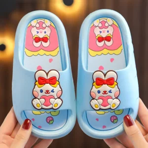 Manufacturers Direct Sales of Children’s Slippers Cute Cartoon Rabbit Home PVC Non slip Summer Slippers for Boys and Girls