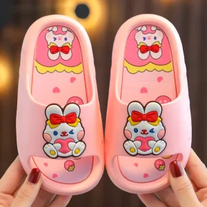 Manufacturers Direct Sales of Children’s Slippers Cute Cartoon Rabbit Home PVC Non slip Summer Slippers for Boys and Girls