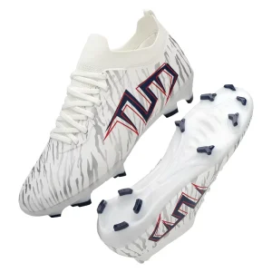 Men Kids Firm Ground Soccer Cleats Football Boots Lightweight Anti Slip Sneaker Outdoor Sport Shoes