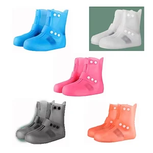 Men Women Children PVC Nylon Waterproof Rain Shoes Boots Blue Unisex Botas Cover Customize Ankle Boot Rubber Para Lluvia Unisex