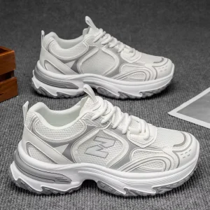 Men’s Campus Youth Retro Thick Soled Sports Shoes Unique Design Increased Fashion Well Match Running Casual Shoes