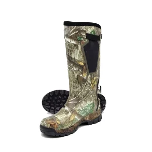 Mens Custom Hunting Boots Camo Hunting Boots 100% Waterproof Natural Rubber Boots with 5mm Neoprene Lining
