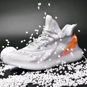 Men’s Fly Knit Casual Sneakers Breathable Reflective Sports Shoe Popcorn Bottom Chunky Design Rubber Mesh Autumn Fashionable