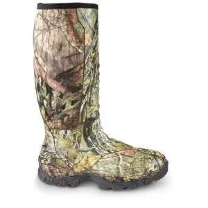 Men’s Knee High Outdoor Waterproof Camo Hunting Rubber Boots with Airmesh Lining
