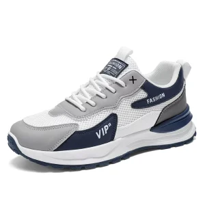 Men’s Shoes Breathable Mesh Sneakers Trendy Versatile Thick-Soled Casual Running Dad Shoes for Men