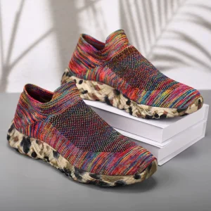 Men’s Shoes Large Size Sports Camouflage Knitted Mesh Soft Comfortable Breathable Casual Slip On EVA Midsole Autumn Winter All