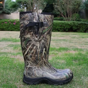 Men’s Waterproof Camouflage Neoprene Hiking Boots Wear-Resistant Rubber Hunting Boot for Outdoor Sports