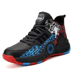 Men’s and Women’s High Top Lace Basketball Shoes Kids’ Sneakers for Summer and Spring for Little and Big Adults