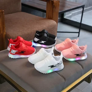 Mesh Sneakers for Kids Casual Shoes Running Lighting Sole Kids Shoes Children Shoes With Light Chaussures Pour Enfants