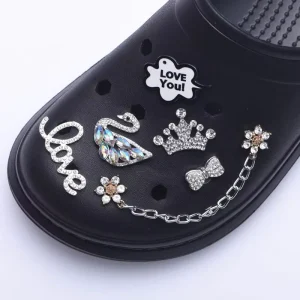 Metal Custom Bling Rhinestone Colorful Novelty Shoe Charms for Clog Shoes Eco friendly Ready to Ship