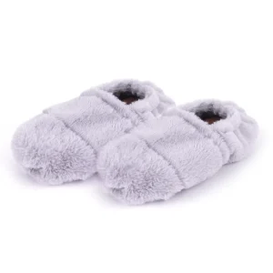 Microwave Heat Therapy Slippers with Artificial Rabbit Hair for Rehabilitation and Mud Bead Treatment