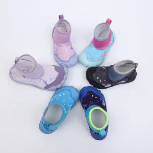 Mid Cut Elastic Printed Unisex Kids Sandals Lightweight Breathable Anti Slip All Seasons