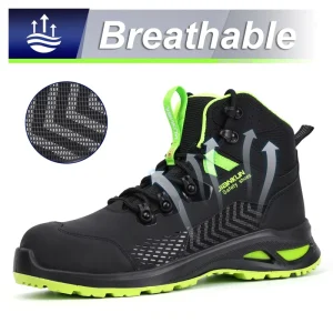 Mid Cut Safety Shoes Composite Toe Puncture-resistant Fashionable Sneaker Style Non-slip Water Resistant ESD