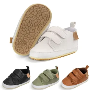 Minor Logo Customize Outdoor Infant Toddler Shoes Walking Baby Causal Shoes Soft Pu Leather Baby Sneakers