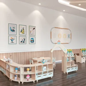 Modern School Furniture and Wooden Kids Cabinets for Classroom Storage and Educational Spaces