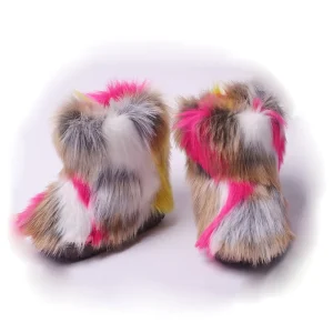 Multi Color Black Winter Baby Boots Snow Shoes for Kids Girl 4 to 5 Years