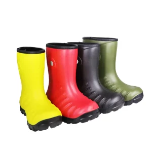 Multiple Colors Winter Keep Warm Ultra Light Non Slip Children Pu Rain Boots Kids Waterproof