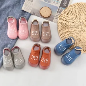 NEW Infant Toddler Walking Sneakers Spring Anti-slip Rubber Soles Cotton Knitted Toddler Baby Sock Shoes Slipper Baby Prewalker
