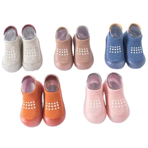 NEW Infant Toddler Walking Sneakers Spring Anti slip Rubber Soles Cotton Knitted Toddler Baby Sock Shoes Slipper Baby Prewalker