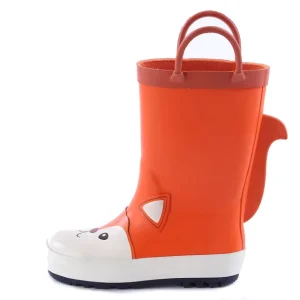 Natural Rubber Half Boots for Children Waterproof Rainboots with Cotton Lining Recyclable for Autumn and Winter Season