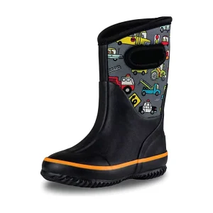 Neoprene Warm Keeping Rubber Sole Shoes Kids Rain Boots for Children